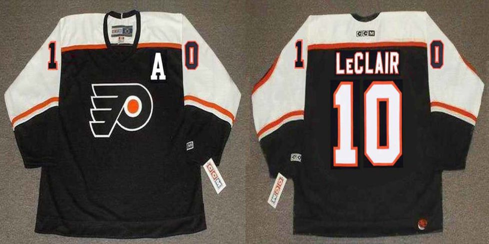 2019 Men Philadelphia Flyers #10 Leclair Black CCM NHL jerseys